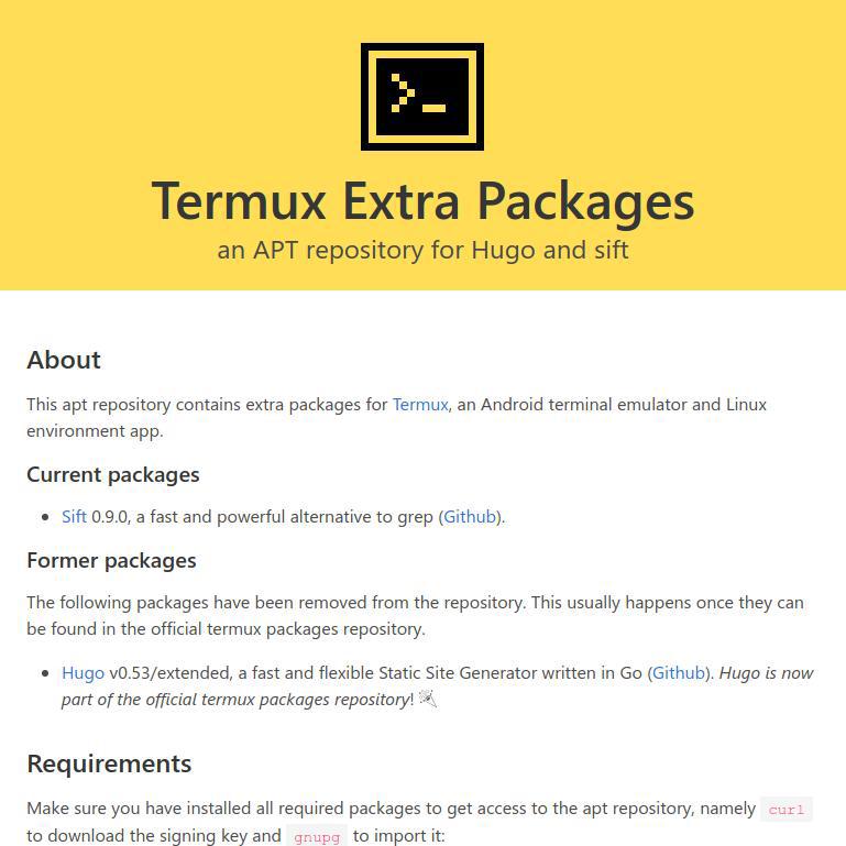 Termux Extra Repository